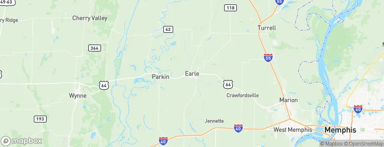 Earle, United States Map