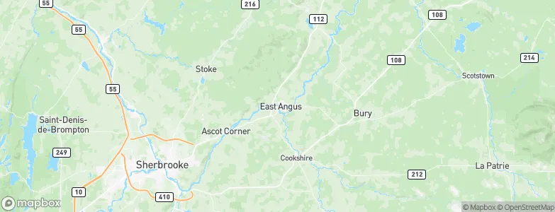 East Angus, Canada Map