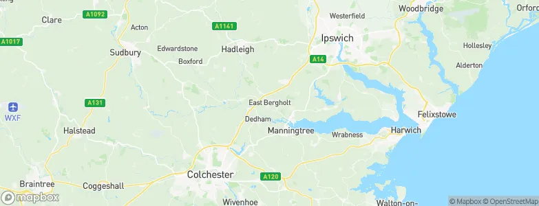 East Bergholt, United Kingdom Map