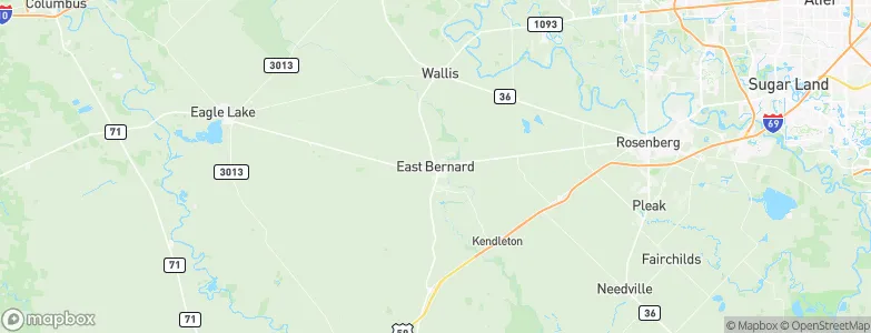 East Bernard, United States Map