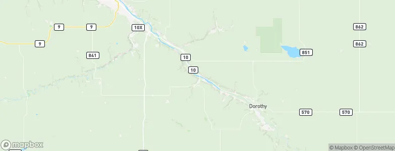 East Coulee, Canada Map