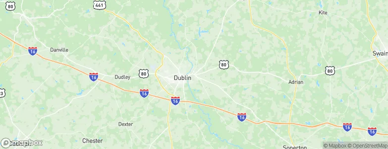 East Dublin, United States Map