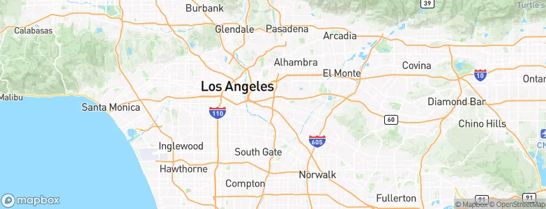 East Los Angeles, United States Map