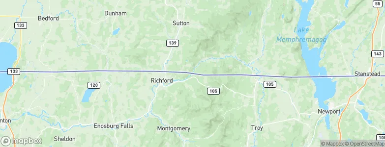 East Richford, United States Map