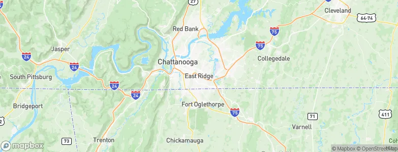 East Ridge, United States Map