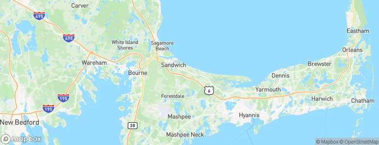 East Sandwich, United States Map