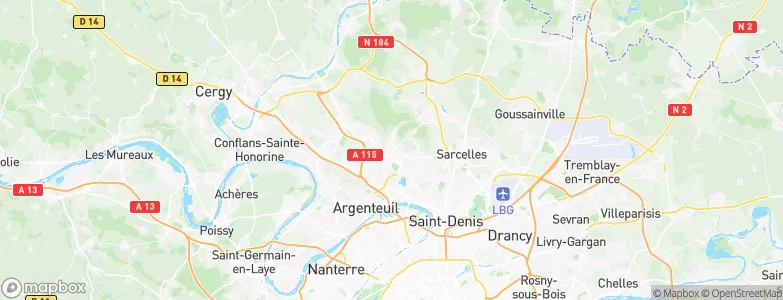 Eaubonne, France Map
