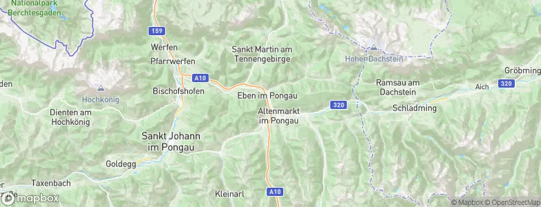 Eben im Pongau, Austria Map