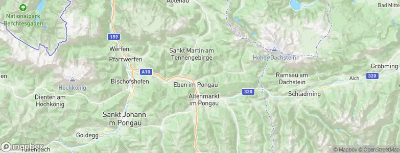 Eben im Pongau, Austria Map