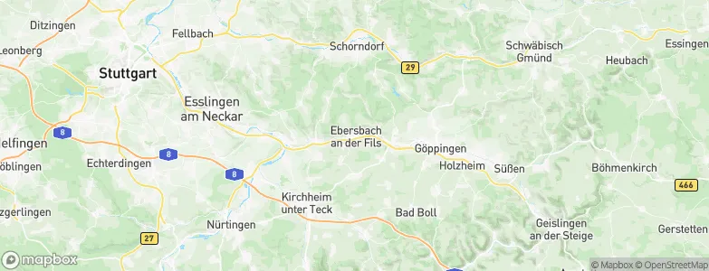 Ebersbach an der Fils, Germany Map
