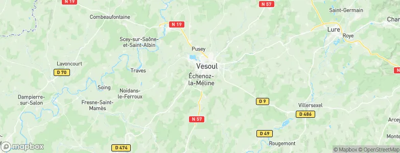 Échenoz-la-Méline, France Map