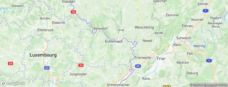 Echternach, Luxembourg Map