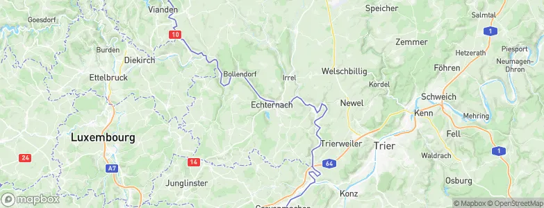 Echternach, Luxembourg Map