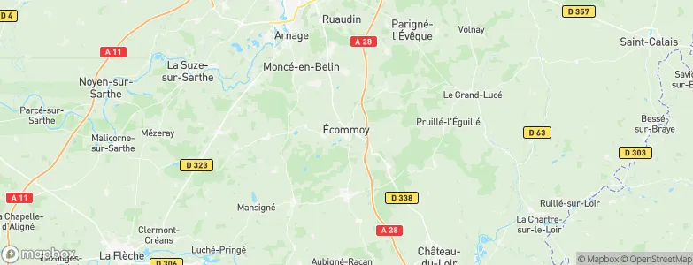 Écommoy, France Map