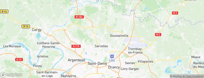 Écouen, France Map