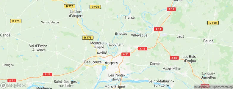 Écouflant, France Map