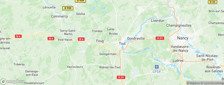 Écrouves, France Map