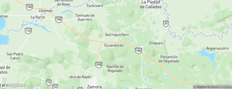 Ecuandureo, Mexico Map