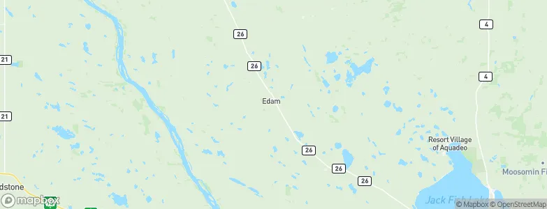 Edam, Canada Map