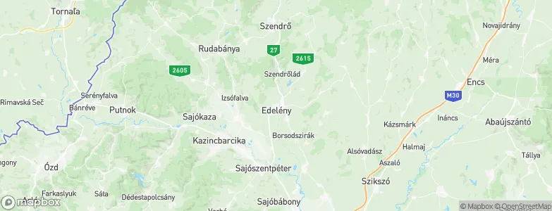 Edelény, Hungary Map