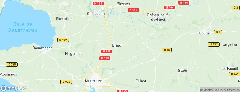 Edern, France Map