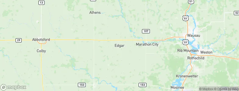 Edgar, United States Map