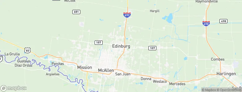 Edinburg, United States Map