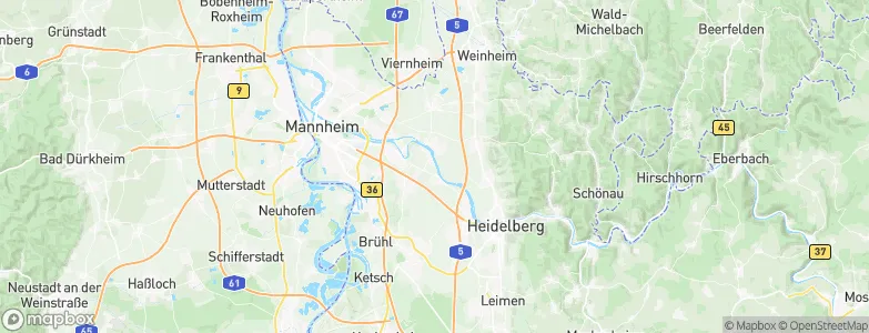 Edingen-Neckarhausen, Germany Map
