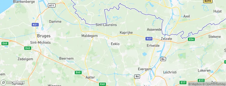 Eeklo, Belgium Map