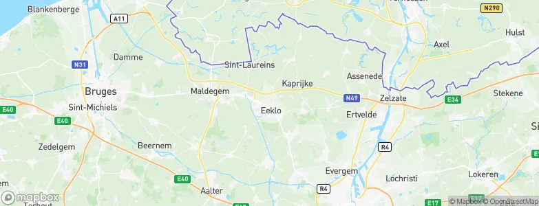 Eeklo, Belgium Map