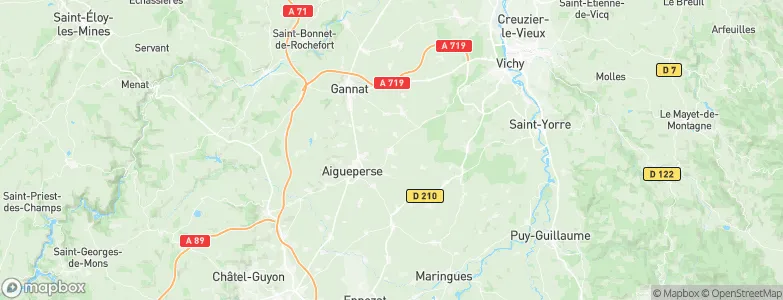 Effiat, France Map
