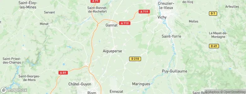 Effiat, France Map