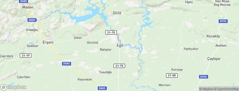 Eğil, Turkey Map