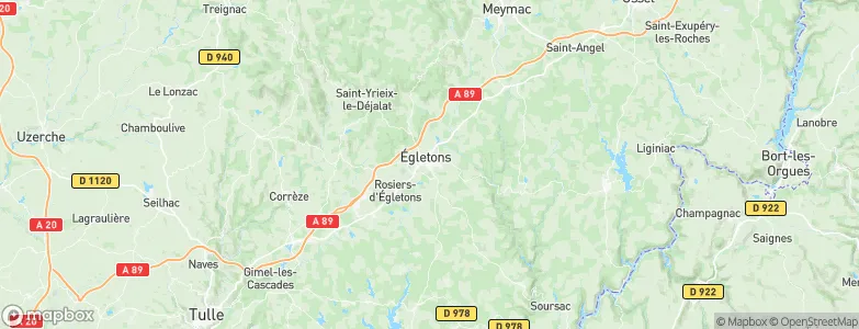 Égletons, France Map