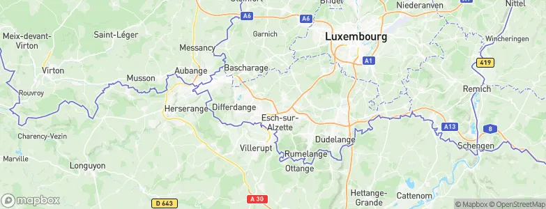 Ehlerange, Luxembourg Map