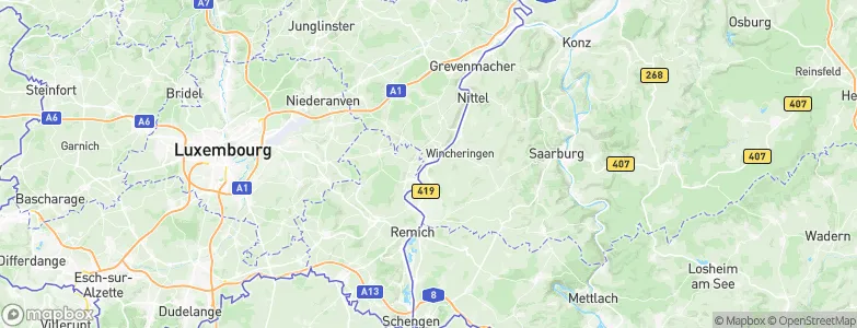 Ehnen, Luxembourg Map