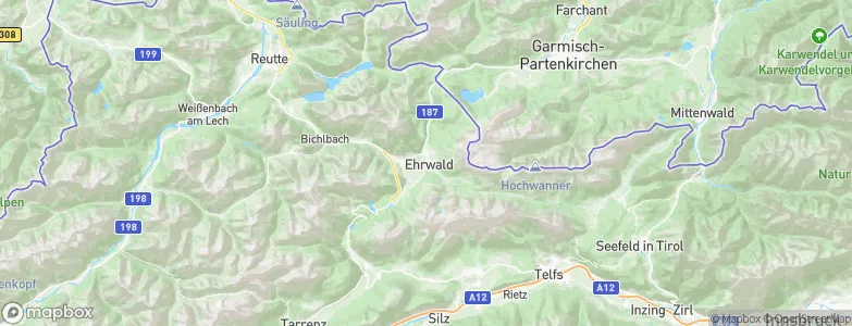 Ehrwald, Austria Map