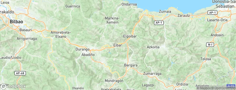 Eibar, Spain Map