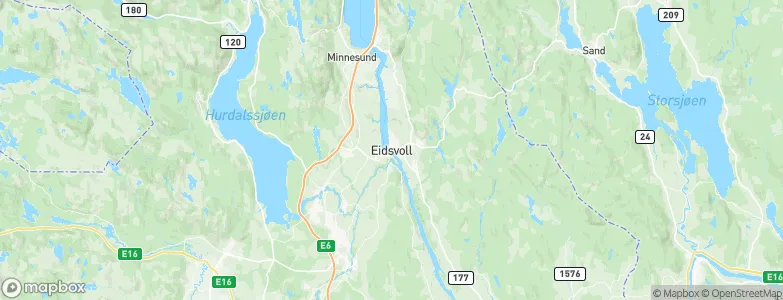 Eidsvoll, Norway Map