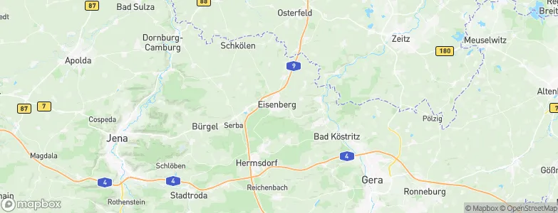 Eisenberg, Germany Map