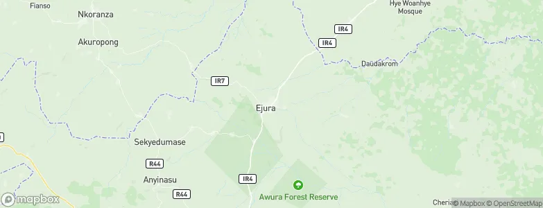 Ejura, Ghana Map