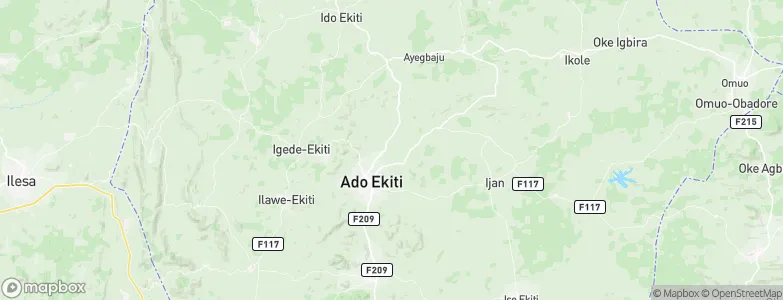 Ekiti State, Nigeria Map