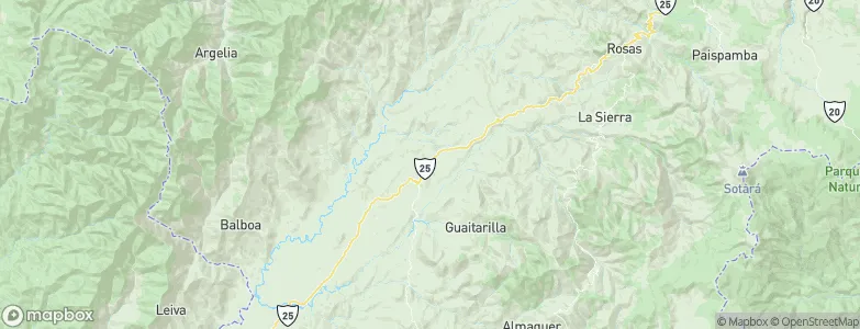El Bordo, Colombia Map