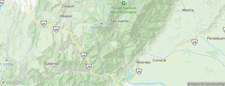 El Calvario, Colombia Map