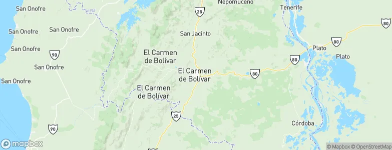 El Carmen de Bolívar, Colombia Map