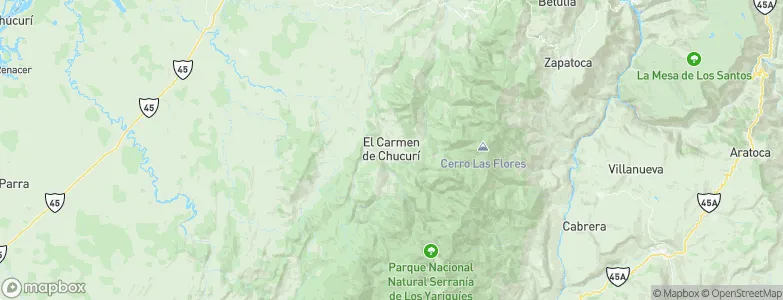 El Carmen de Chucurí, Colombia Map