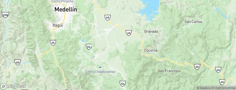 El Carmen de Viboral, Colombia Map