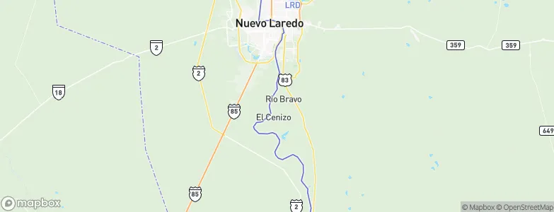 El Cenizo, United States Map