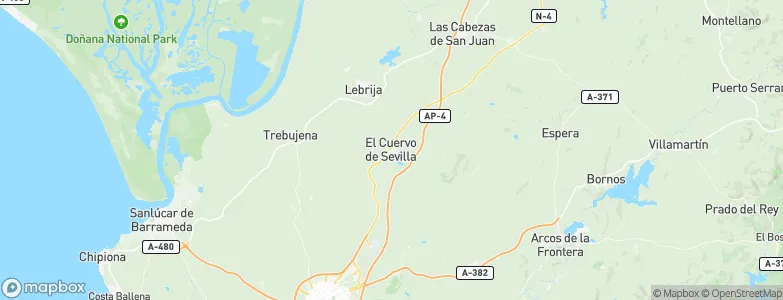 El Cuervo, Spain Map