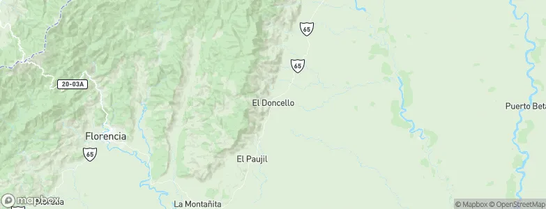 El Doncello, Colombia Map
